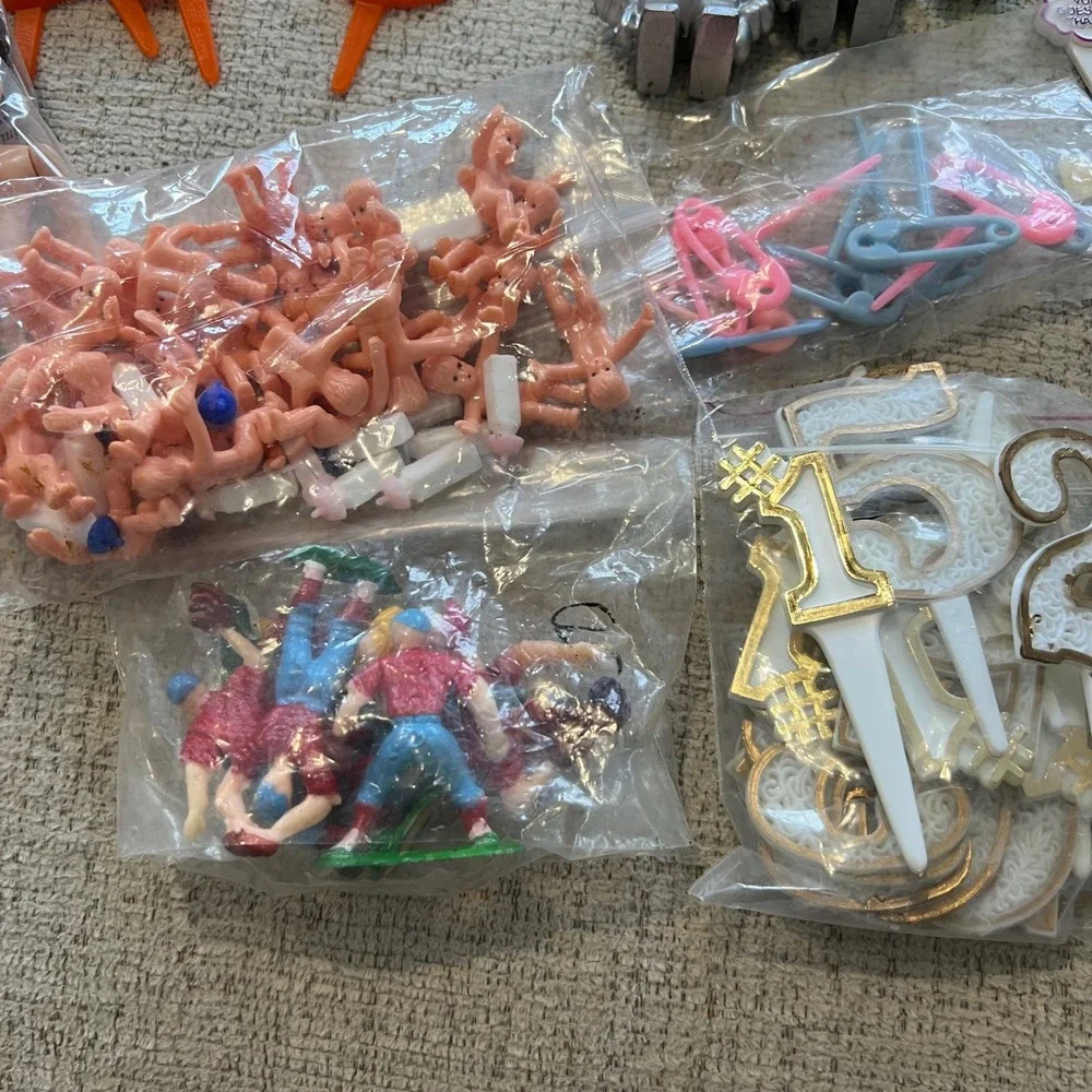 Vintage Lot Cake Toppers Decor Holiday Birthday Disney Garfield Sports Baby More